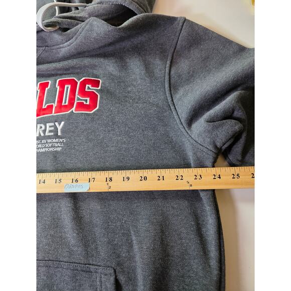 Women's World SOFTBALL Championship 2016 Surrey Canada Gray Pullover Hoodie SZ L - Picture 6 of 8